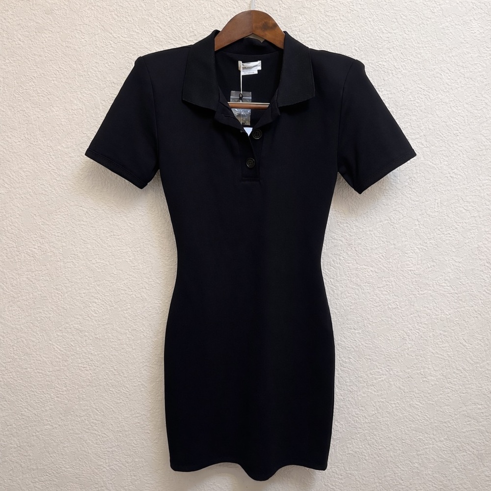 NWT Lovers + Friends Eliana Black Polo Mini Dress XXS